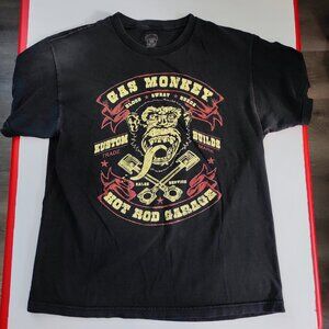 Gas Monkey Hot Rod Garage short sleeve T-shirt black with graphic design men's L